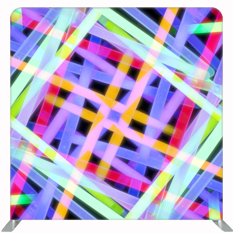 Fluorescent Beam Dance Party Double Sided Backdrop - Layoris
