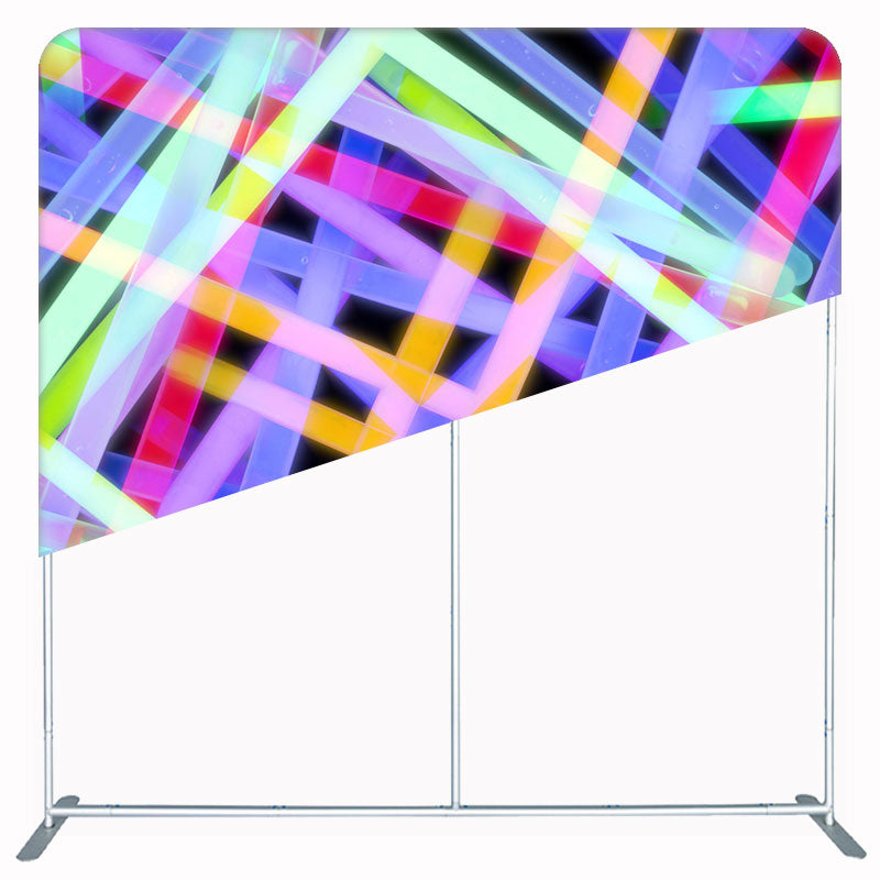 Fluorescent Beam Dance Party Double Sided Backdrop - Layoris