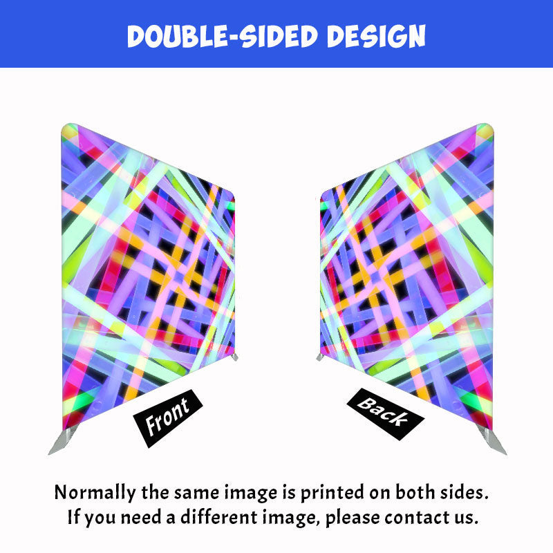 Fluorescent Beam Dance Party Double Sided Backdrop - Layoris