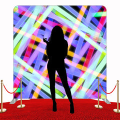 Fluorescent Beam Dance Party Double Sided Backdrop - Layoris