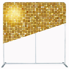 Gold Sparkle Sequin Party Square Double Sided Backdrop - Layoris