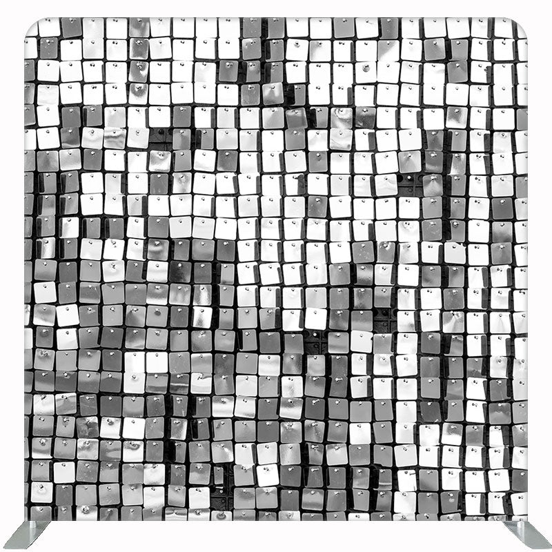Sparkling Silver Sequin Wall Double Sided Backdrop - Layoris