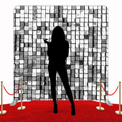 Sparkling Silver Sequin Wall Double Sided Backdrop - Layoris