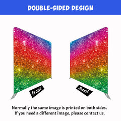 Rainbow Sequins Sparkle Party Double Sided Backdrop - Layoris