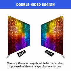 Colorful Disco Glitter Dance Party Square Backdrop - Layoris