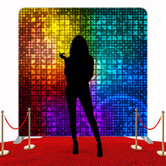 Colorful Disco Glitter Dance Party Square Backdrop - Layoris