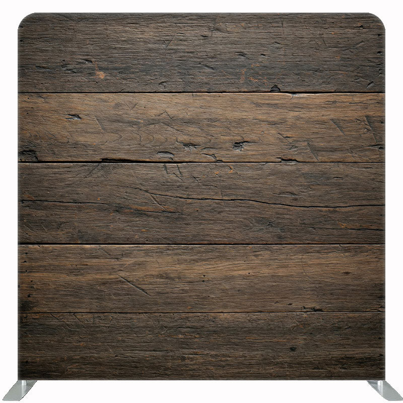 Retro Brown Wood Wall Fabric Double Sided Backdrop - Layoris