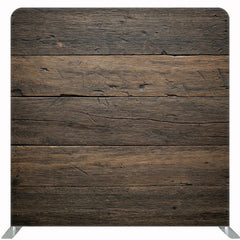 Retro Brown Wood Wall Fabric Double Sided Backdrop - Layoris