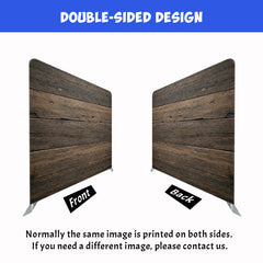 Retro Brown Wood Wall Fabric Double Sided Backdrop - Layoris