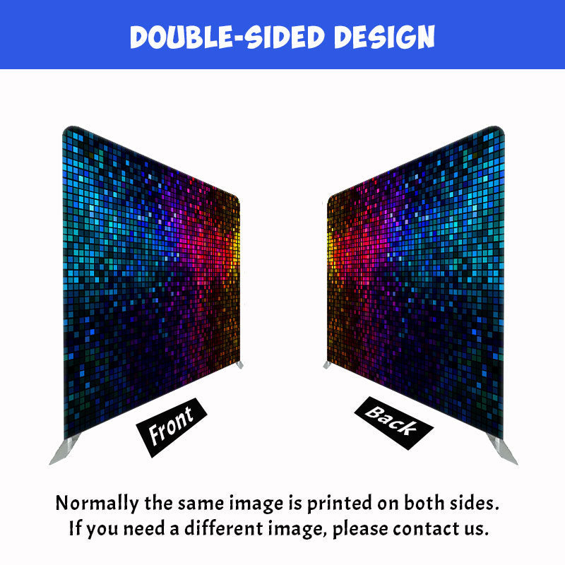 Colorful Disco Sequin Dance Party Square Backdrop - Layoris