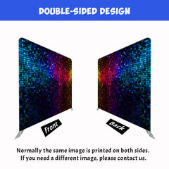 Colorful Disco Sequin Dance Party Square Backdrop - Layoris
