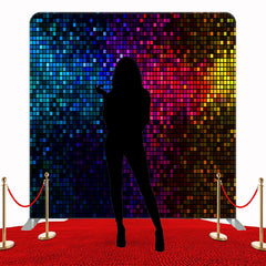 Colorful Disco Sequin Dance Party Square Backdrop - Layoris