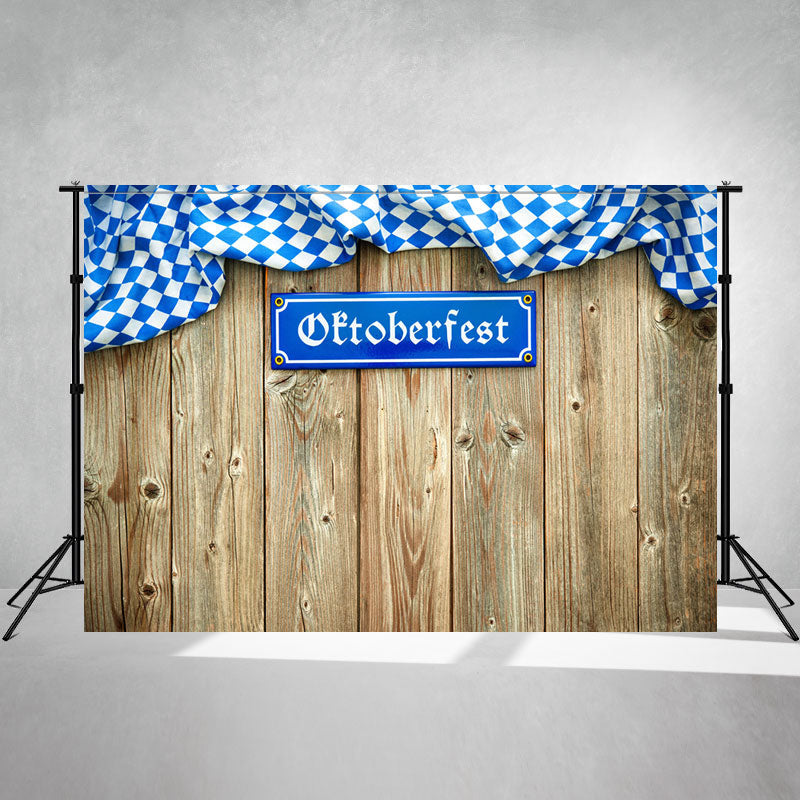 Wooden Board Texture Oktoberfest Backdrop - Layoris