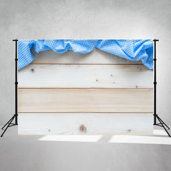 Beige Wooden Board Lattice Oktoberfest Backdrop - Layoris