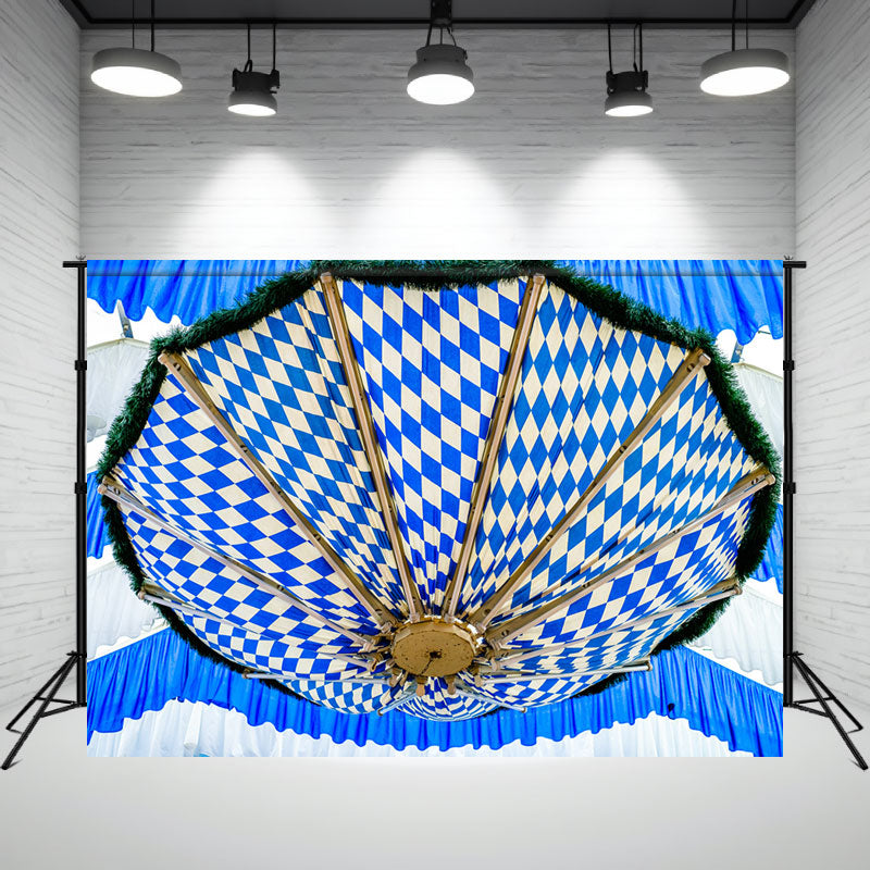 Bavarian Style Umbrella Munich Oktoberfest Backdrop - Layoris