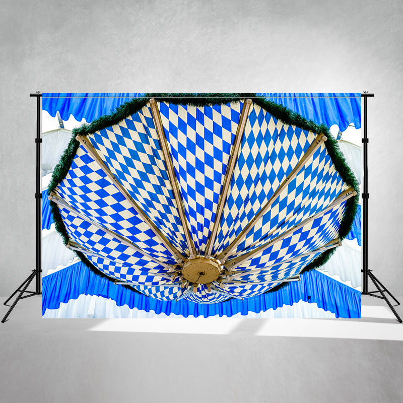 Bavarian Style Umbrella Munich Oktoberfest Backdrop - Layoris
