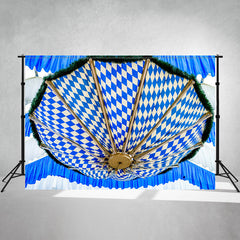 Bavarian Style Umbrella Munich Oktoberfest Backdrop - Layoris