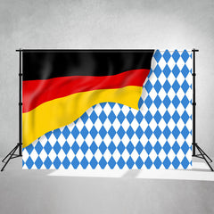 German Flag Bavaria Style Oktoberfest Backdrop - Layoris