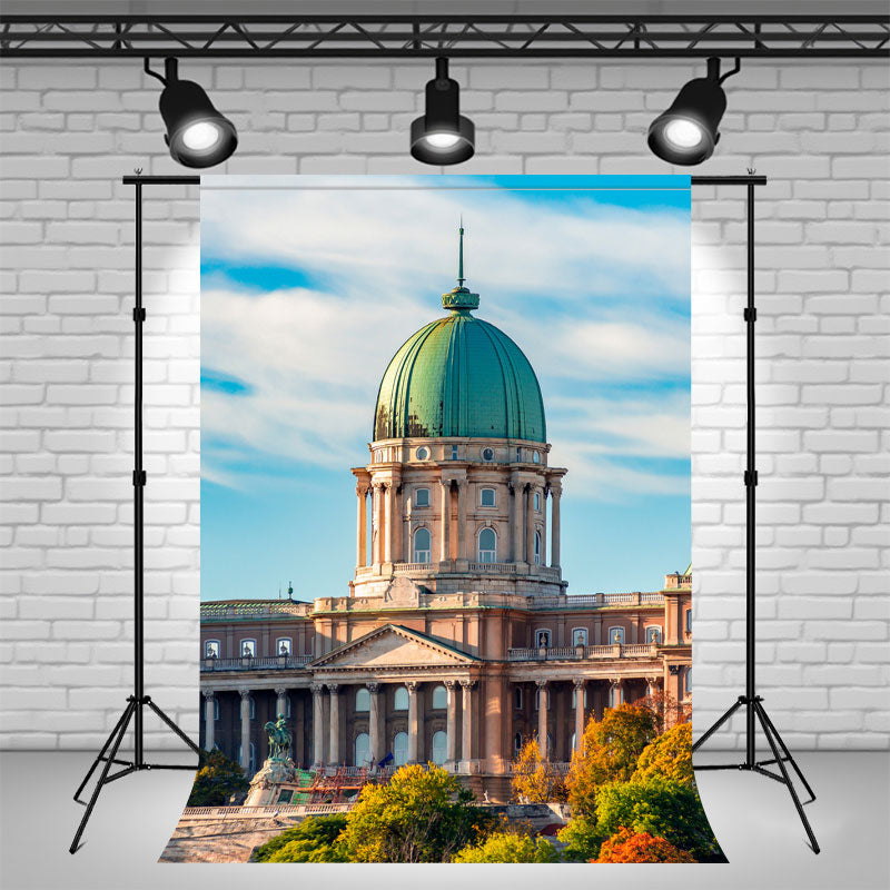 Buda Palace In Autumn Architecture Backdrop - Layoris