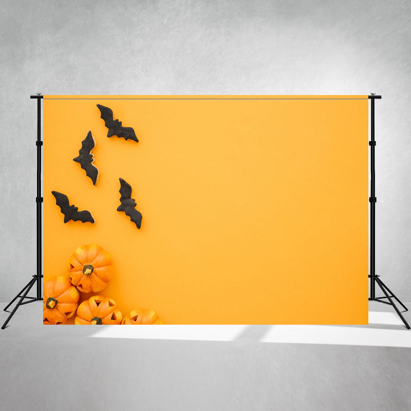 Bat Pumpkin Diy Halloween Photography Backdrop - Layoris