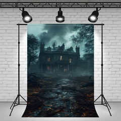 Scary Night House Architectural Backdrop - Layoris