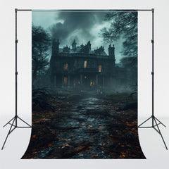 Scary Night House Architectural Backdrop - Layoris
