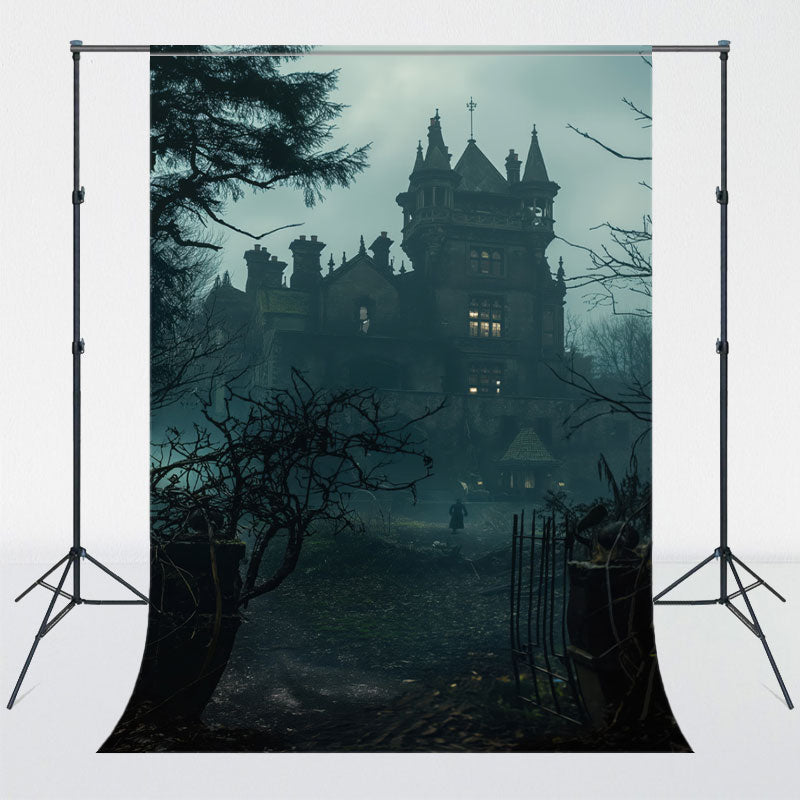 Spooky Night Castle Architectural Backdrop - Layoris