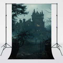 Spooky Night Castle Architectural Backdrop - Layoris