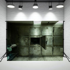 Spooky Morgue Halloween Photo Backdrop - Layoris