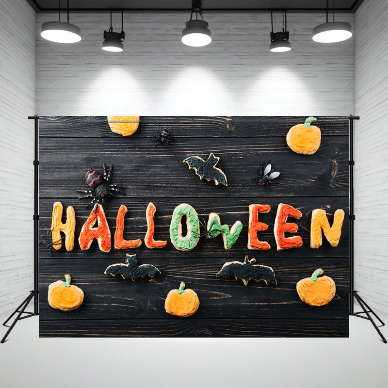 Spider Bat Pumpkin Diy Halloween Backdrop - Layoris