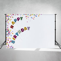 Birthday Photography Backdrop With Colorful Candles - Layoris