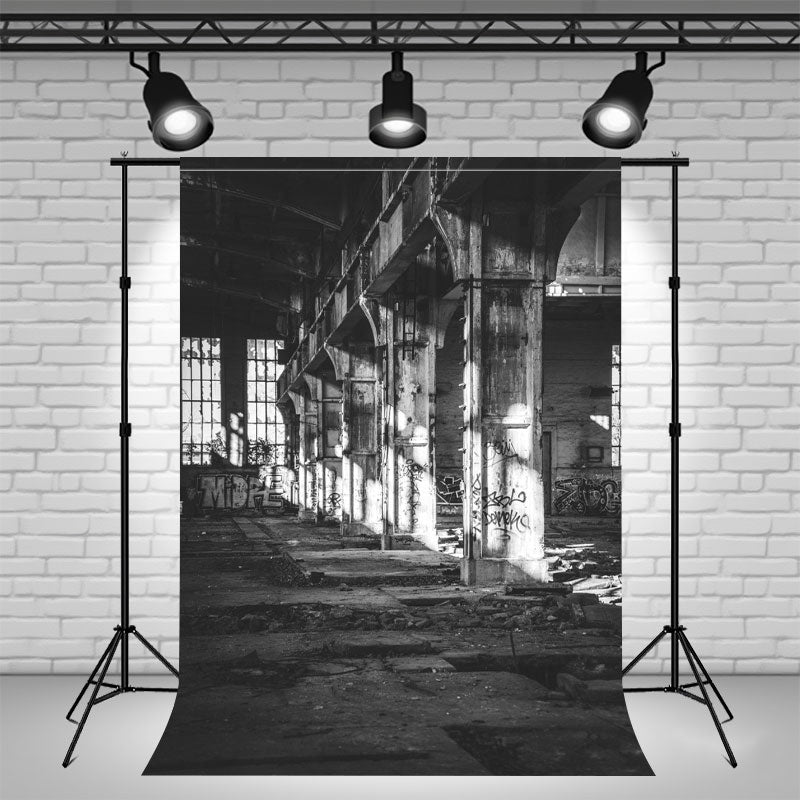Spooky Dilapidated Architecture Backdrop - Layoris