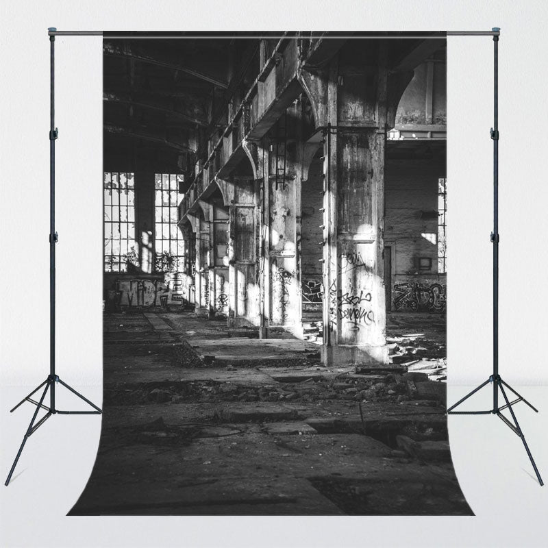 Spooky Dilapidated Architecture Backdrop - Layoris
