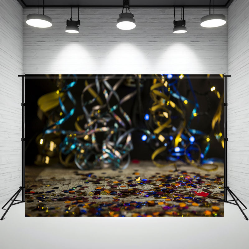 Scattered Ribbons Birthday Photo Backdrop - Layoris
