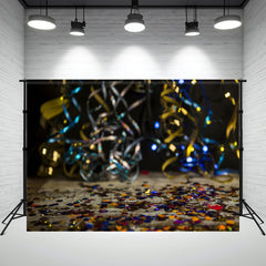 Scattered Ribbons Birthday Photo Backdrop - Layoris