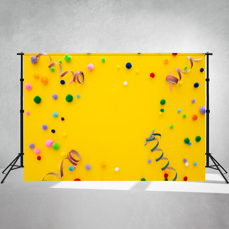 Yellow Diy Birthday Photography Backdrop - Layoris