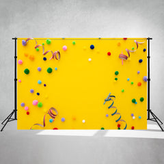Yellow Diy Birthday Photography Backdrop - Layoris