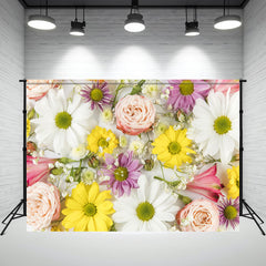 Elegant Blooming Flowers Photography Backdrop - Layoris