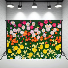 Lawn Flowers Wedding Photography Backdrop - Layoris
