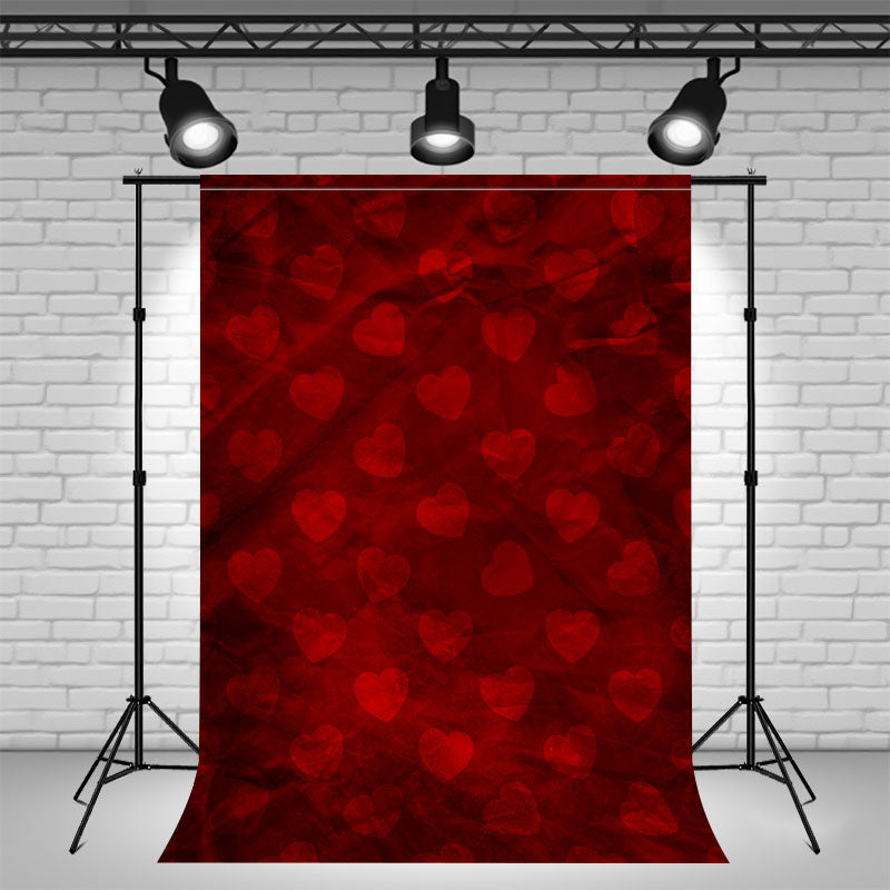 Wrinkled Texture Heart Valentines Day Backdrop - Layoris