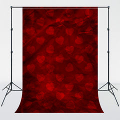 Wrinkled Texture Heart Valentines Day Backdrop - Layoris