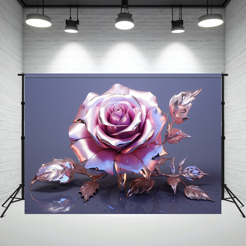 Metallic Rose Fine Art Photography Backdrop - Layoris