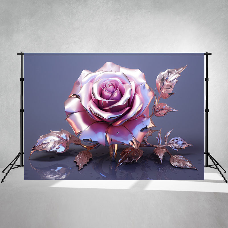 Metallic Rose Fine Art Photography Backdrop - Layoris