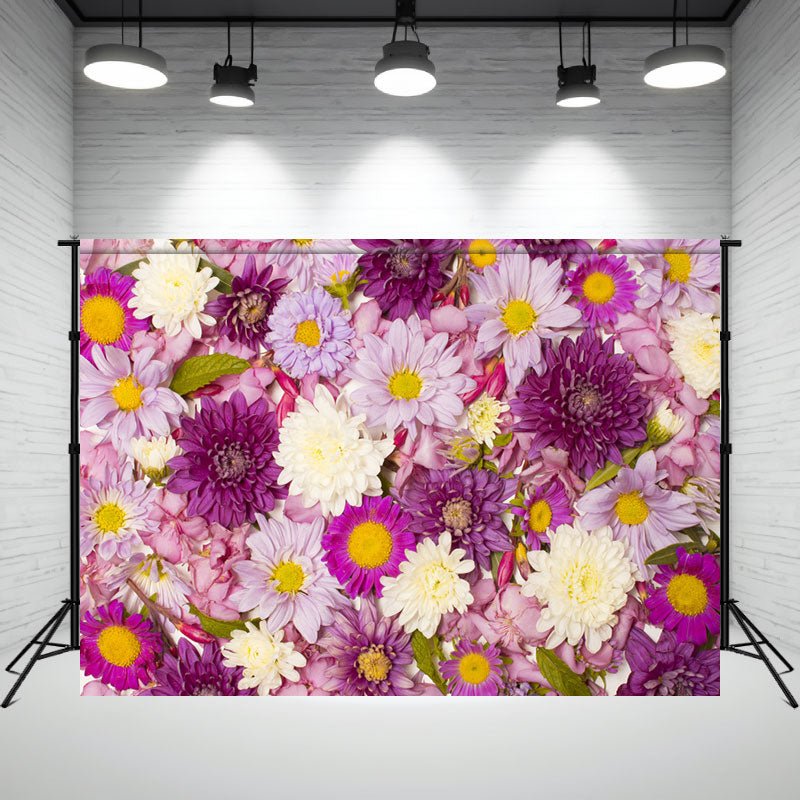 Purple Style Floral Ladies Photography Backdrop - Layoris