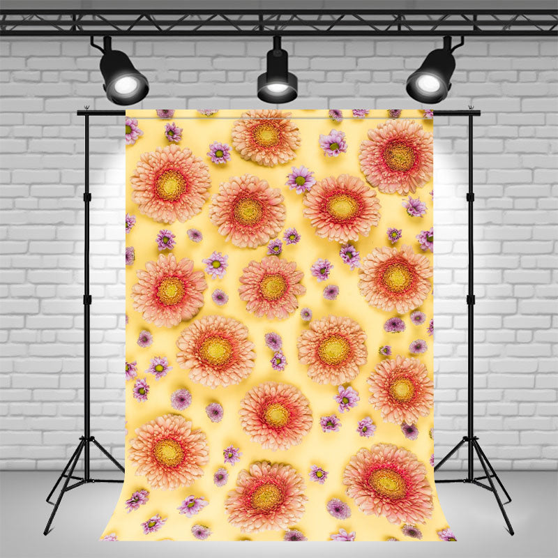 Flowers Yellow Photography Backdrop - Layoris