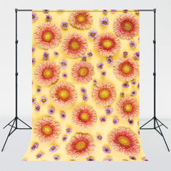 Flowers Yellow Photography Backdrop - Layoris