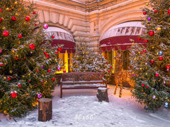 Store Chair Christmas Tree Holiday Photo Backdrop - Layoris