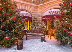 Store Chair Christmas Tree Holiday Photo Backdrop - Layoris