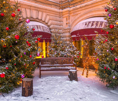 Store Chair Christmas Tree Holiday Photo Backdrop - Layoris