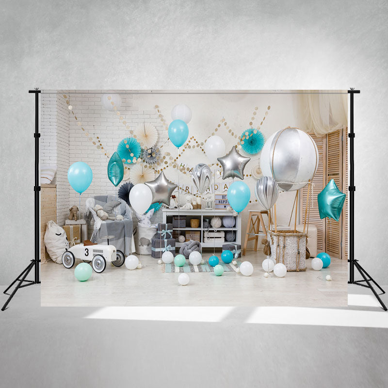 Happy Birthday Balloon Mini Session Backdrop - Layoris